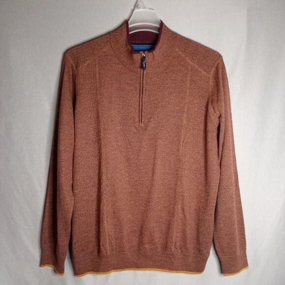 Robert Graham Class Fit Sweater Men's Multi Color 1/4 Zip Long Sleeve XL (Flaws) - Picture 1 of 11